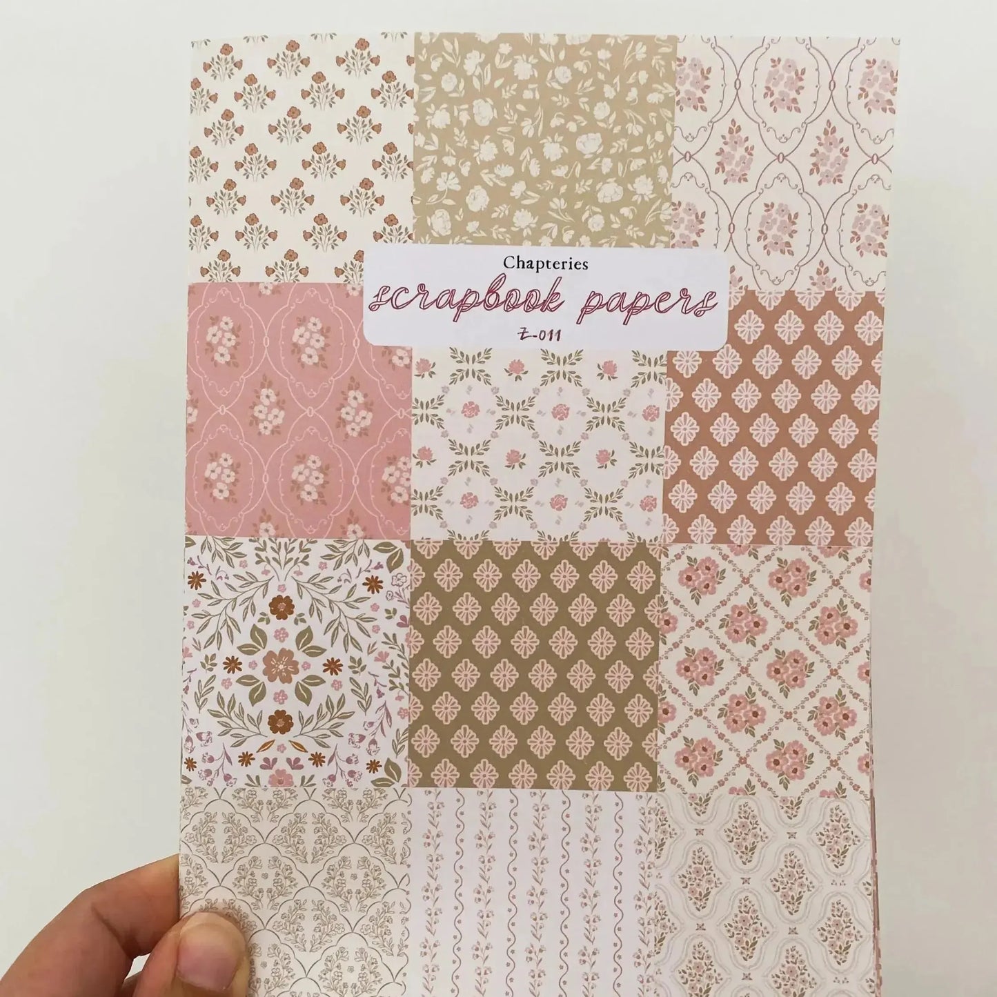 A5 Grandma Wallpaper Scrapbook Patterned Papers - Chapteries from France-Rachel The Turtle Journal