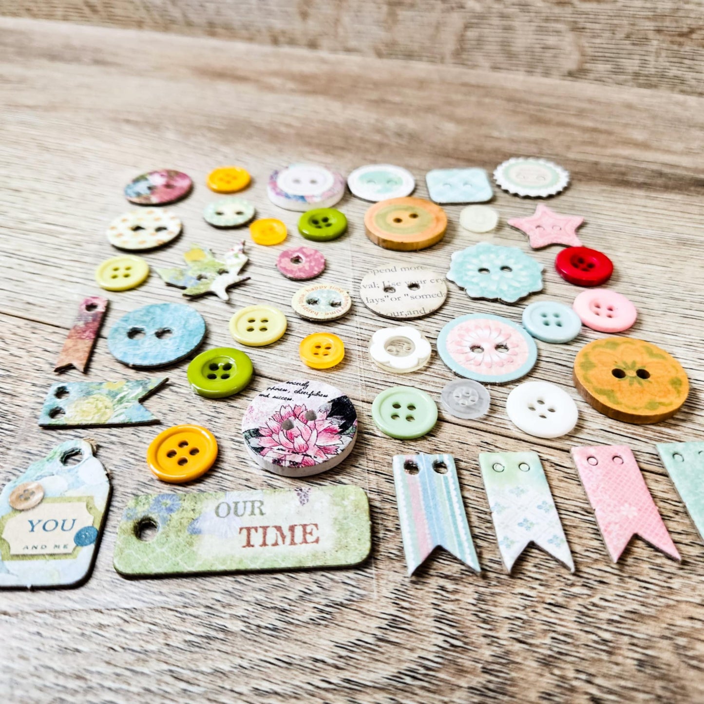 Button Sticker Embellishments (2 pack)-Button Sticker Embellishments (2 pack) - Aussie Paper Crafting - The Turtle Journal-Rachel The Turtle Journal