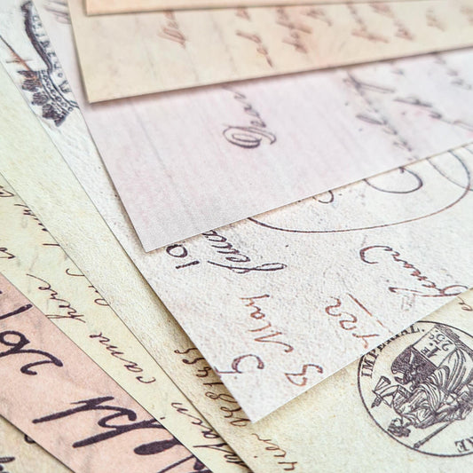 A5 Vintage Patterned Paper Packs (15 pieces)-A5 Patterned Papers Journaling Flowerpedia Floral Vintage Signage Vintage Ledger Broadsheets 15-pack-Rachel The Turtle Journal