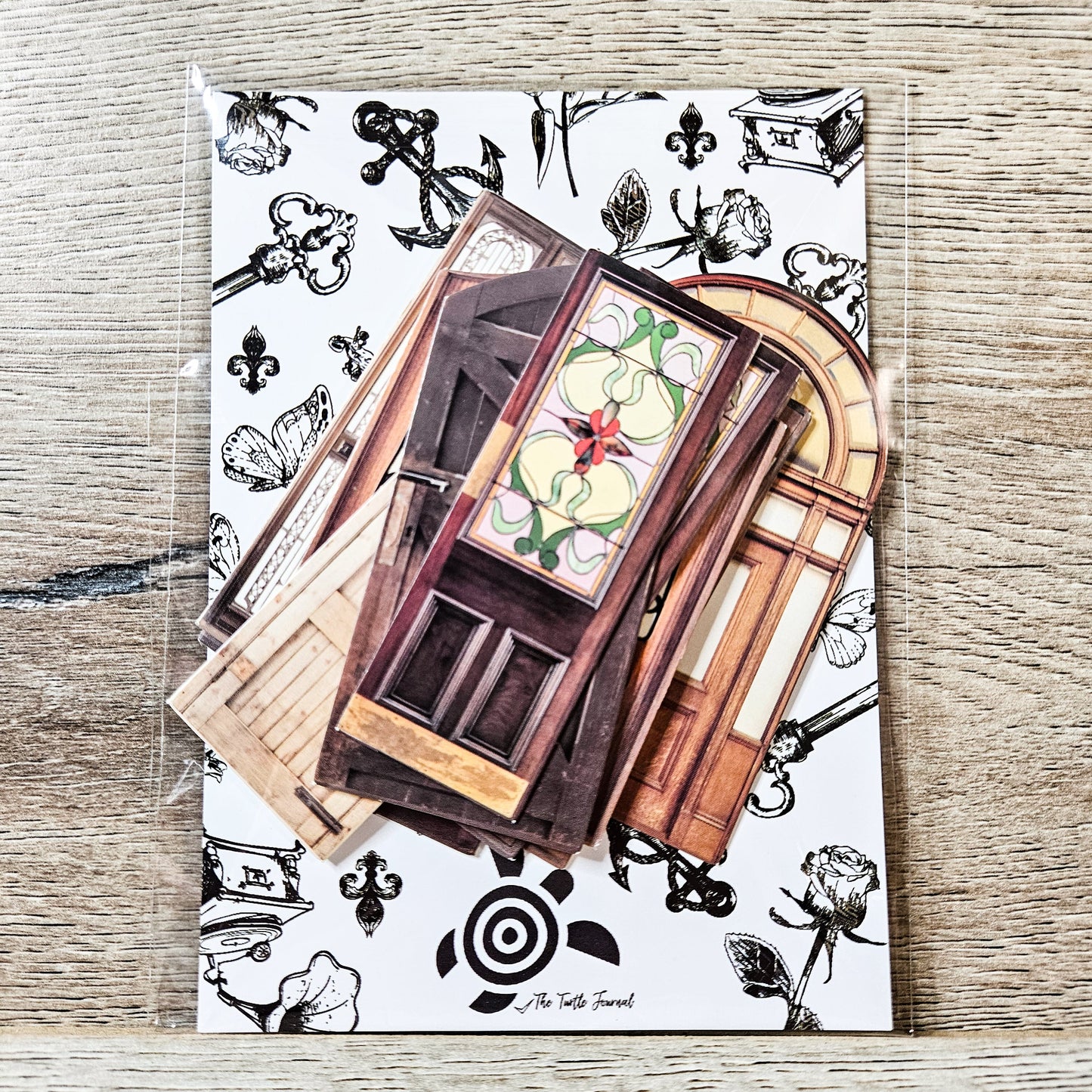 Antique-Style Door Diecuts - 10 pieces - Rachel The Turtle Journal - - Australian Junk Journaling Scrapbooking Supplies