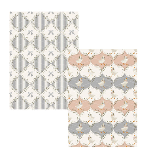A5 Mother Goose Booklet Scrapbook Patterned Papers - Chapteries from France