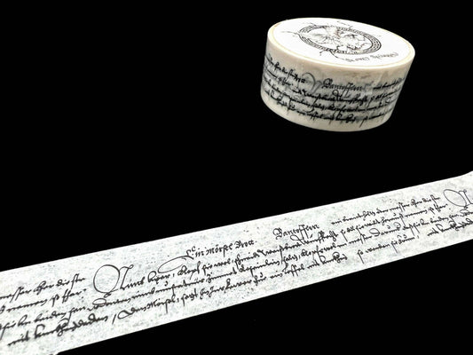 Vintage Text Washi Tape - Cora Crea Crafts (10m roll)