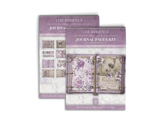 "The Regency Lilac Lace" Junk Journal Kit - Scrapbook Resource Co (Make 30 Pages+)