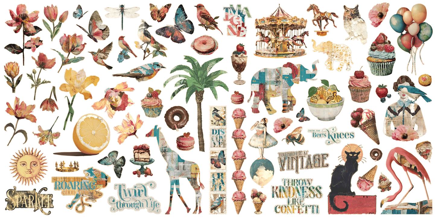 Journaling Through Time - Sticker Set - Graphic 45-Rachel The Turtle Journal