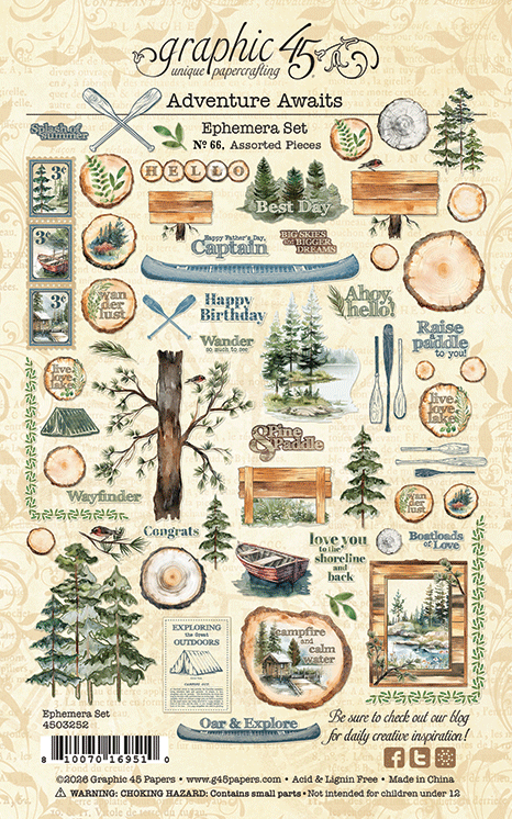 Adventure Awaits Ephemera Set - Graphic 45