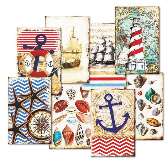 By The Sea - MINI Scrapbook Paper - from Poland-Rachel The Turtle Journal
