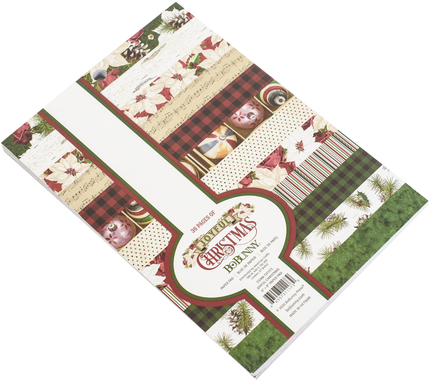 Christmas 6 x 8 inch Patterned Paper Pad - BoBunny-Christmas 6 x 8 inch Patterned Paper Pad - BoBunny - The Turtle Journal -Rachel The Turtle Journal