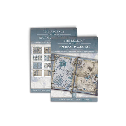 "The Regency Silky Skies" Junk Journal Kit - Scrapbook Resource Co (Make 30 Pages+)-Rachel The Turtle Journal