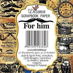 For Him - MINI Scrapbook Paper - from Poland-Rachel The Turtle Journal