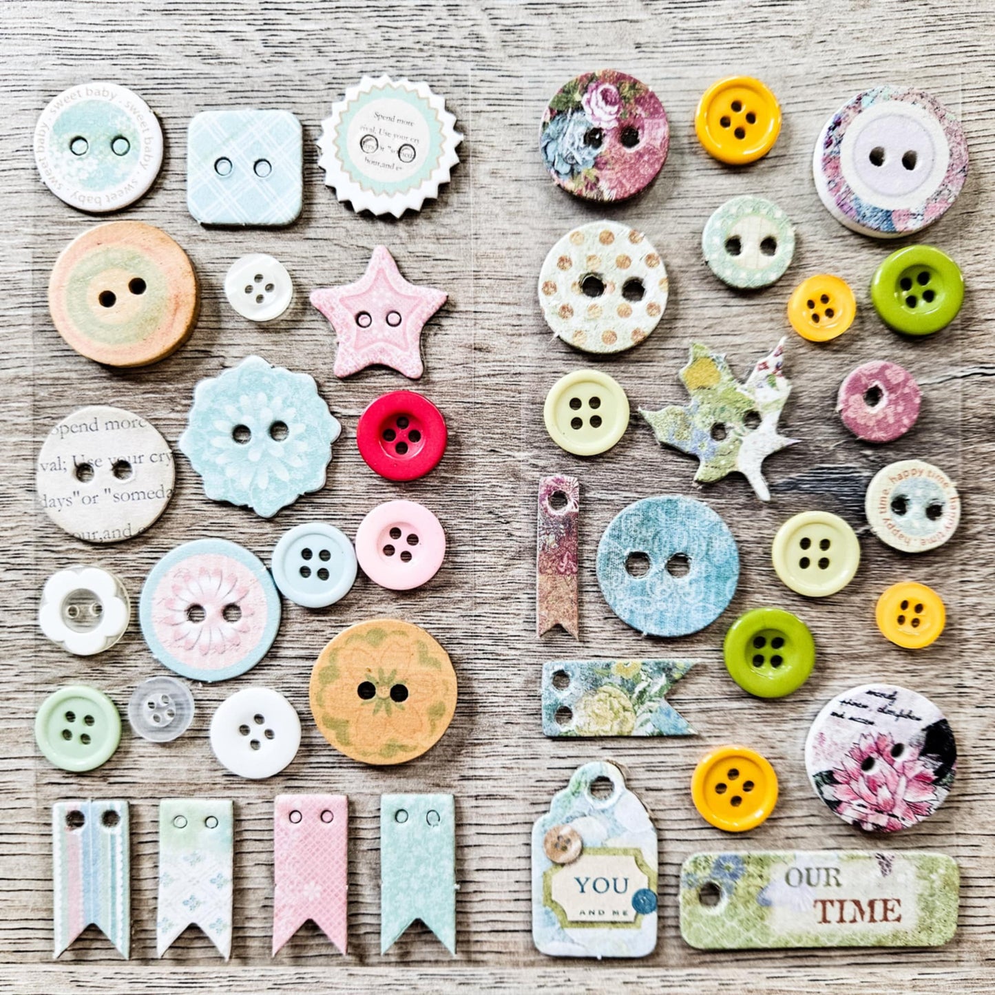 Button Sticker Embellishments (2 pack)-Button Sticker Embellishments (2 pack) - Aussie Paper Crafting - The Turtle Journal-Rachel The Turtle Journal