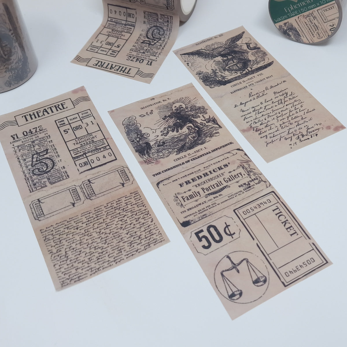 Ephemera Wide Washi Tape Roll (10m long) Plan and Plot Studio