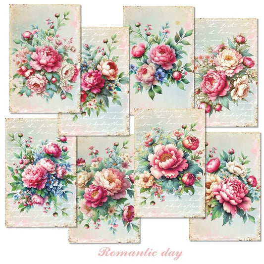 Romantic day- MINI Scrapbook Paper-Rachel The Turtle Journal