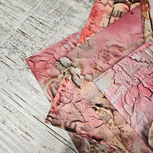 A5 Petaled Pearls Patterned Paper Pack (8 sheets)-A5 Petaled Pearls Patterned Paper Pack (8 sheets) - The Turtle Journal Vintage Inspired Journaling-Rachel The Turtle Journal