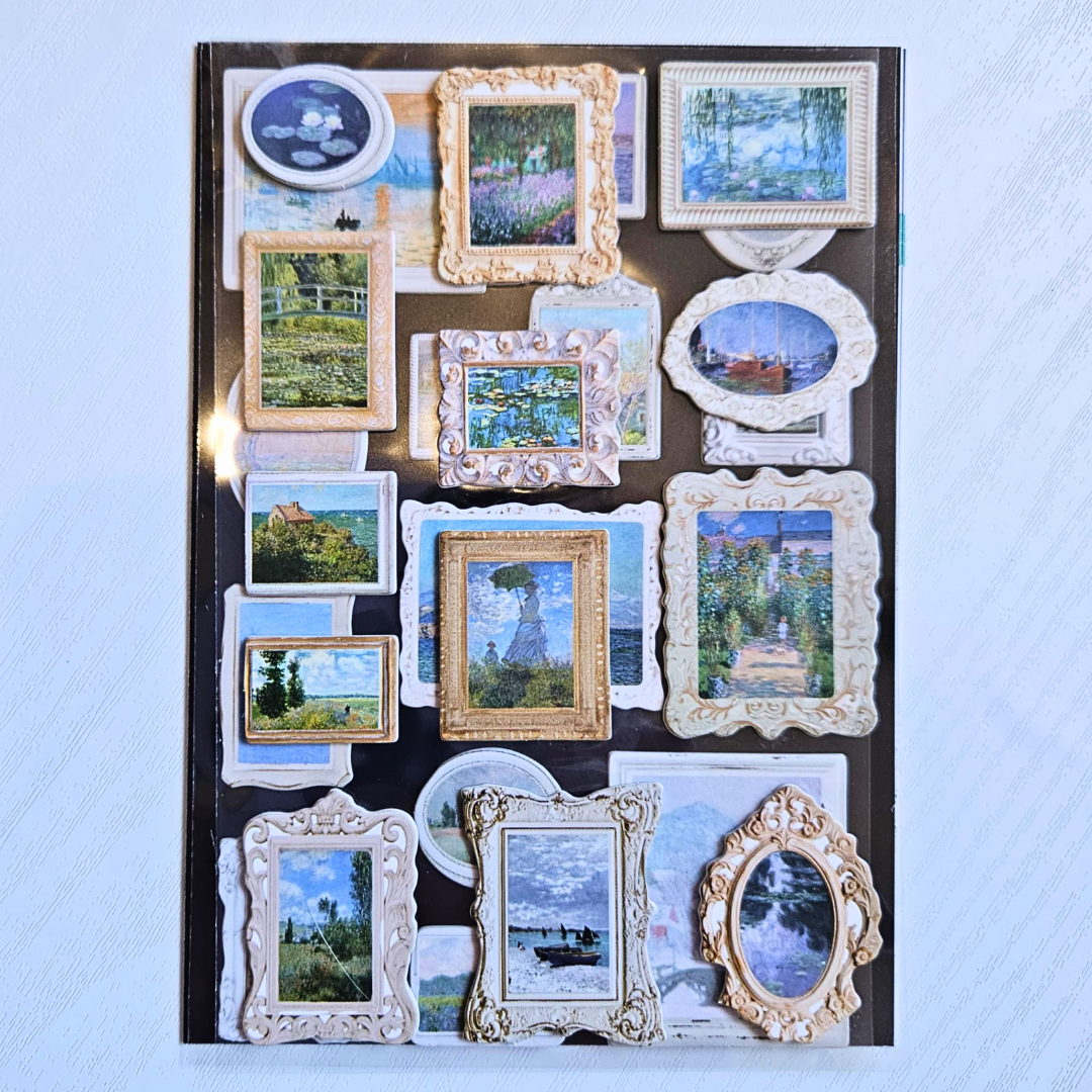 Art Gallery 3D Sticker Set (2 sheets)-Rachel The Turtle Journal