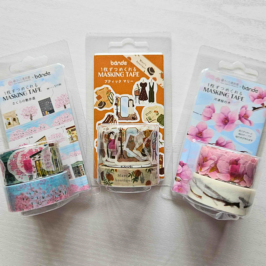 Washi Tape Layering Masking Pieces - Bande From Japan-Washi Tape Layering Masking Pieces - Bande From Japan - The Turtle Journal-Rachel The Turtle Journal