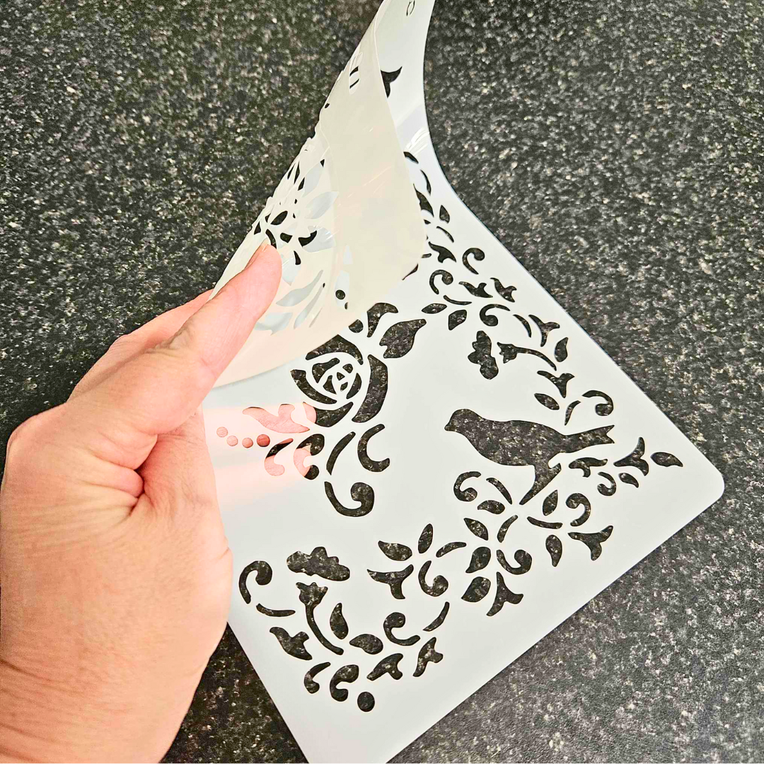 Clearance: B5 Birdsong Stencil-Clearance: B5 Birdsong Stencil - The Turtle Journal Embellishments-Rachel The Turtle Journal