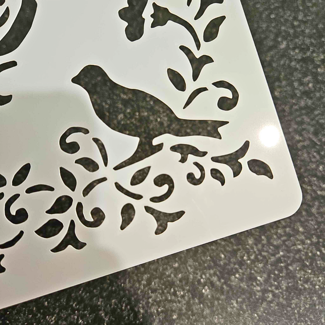 Clearance: B5 Birdsong Stencil-Clearance: B5 Birdsong Stencil - The Turtle Journal Embellishments-Rachel The Turtle Journal