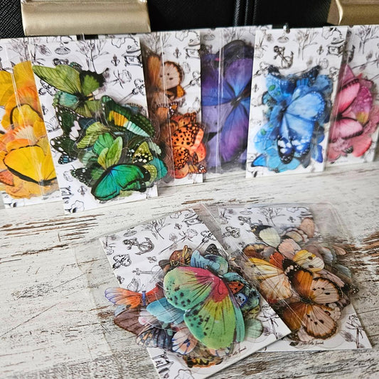 Butterfly Stickers - 20 pieces-Bullet Journal Scrapbooking Stickers Butterfly PET Small Purple Green Orange Monarch-Rachel The Turtle Journal