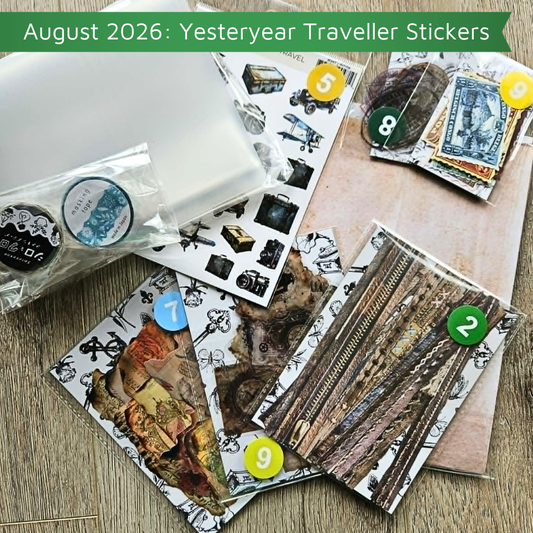 Turtle Treasure Box Subscription Kit - a themed box every month-Papers Stickers Subscription Kit Box Monthly Craft Mystery Australia Paper Crafters-Rachel The Turtle Journal