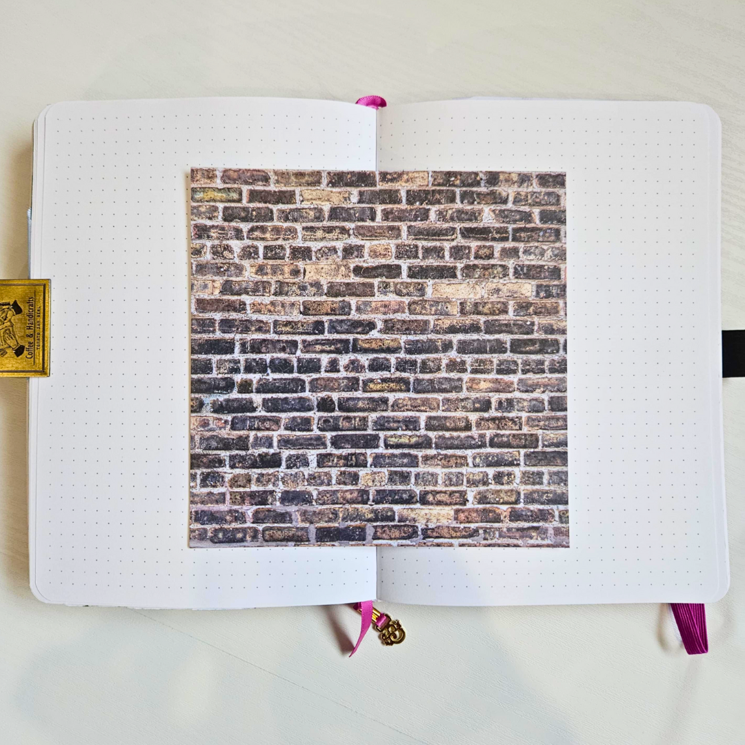 6 x 6 inch Square Brick Wall Rustic Patterned Paper (12 pack)-Rachel The Turtle Journal