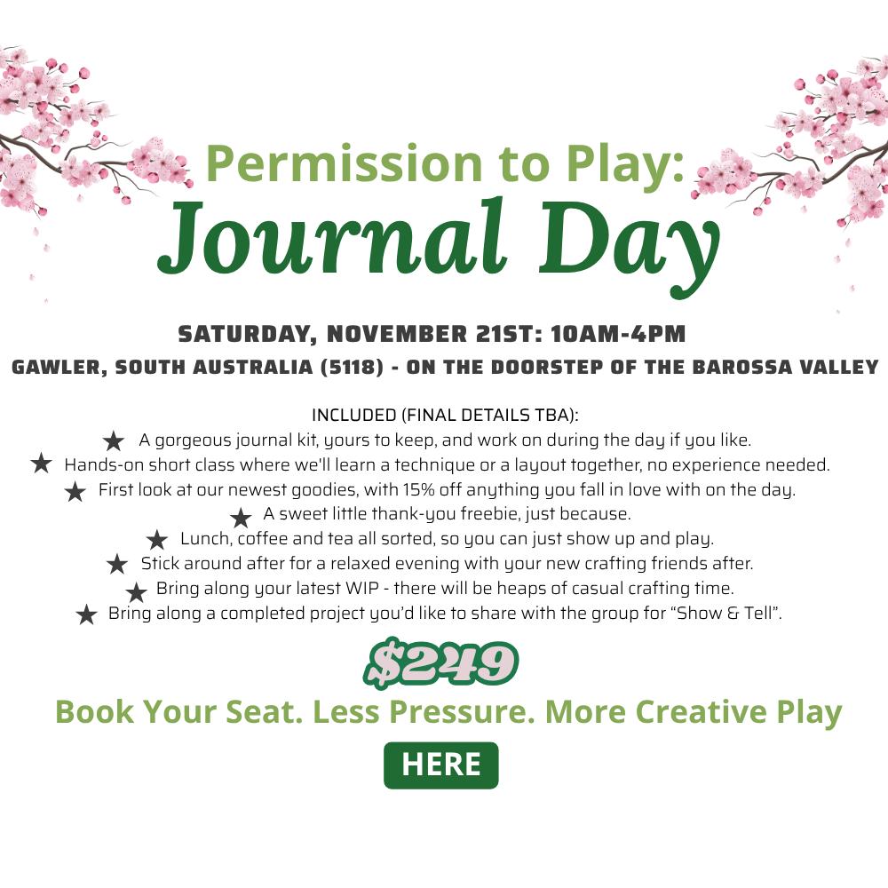 Journal Day Ticket - Permission to Play (Nov 21, Gawler SA)
