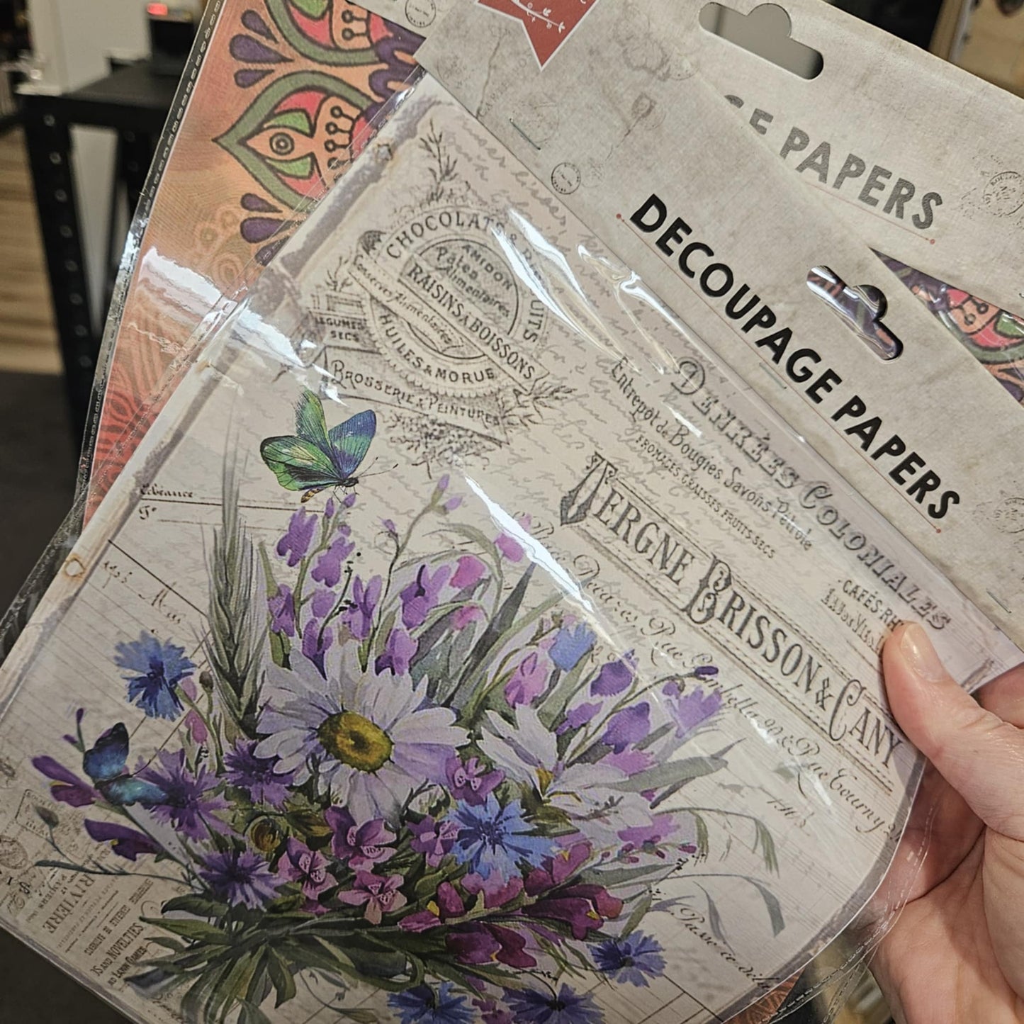 Clearance: A4 Decoupage Papers (4 sheets)-Floral-Rachel The Turtle Journal