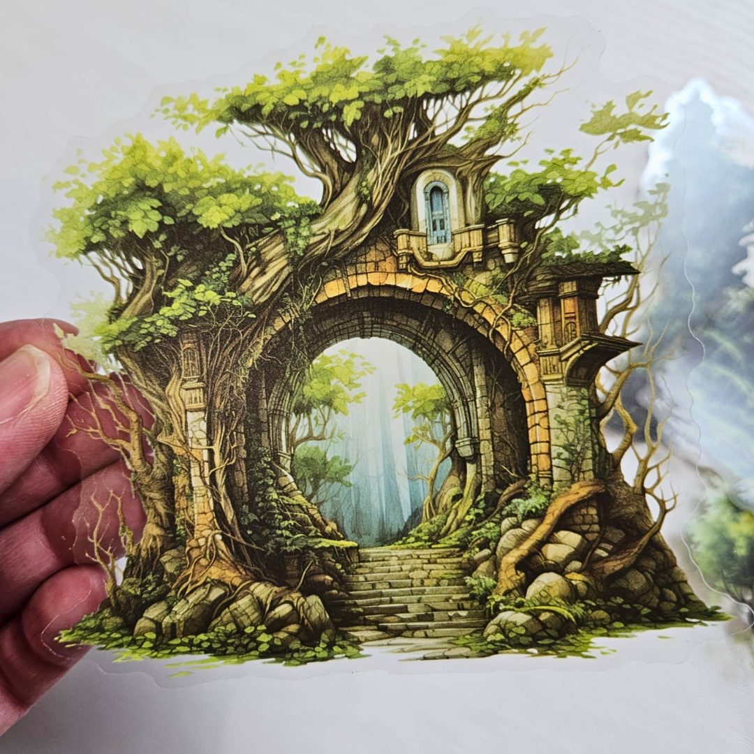 Fairy Garden Door PET Sticker Set - Fairy Garden Collection-Fairy Garden Journaling Paper Craft Supplies New Collection-Rachel The Turtle Journal