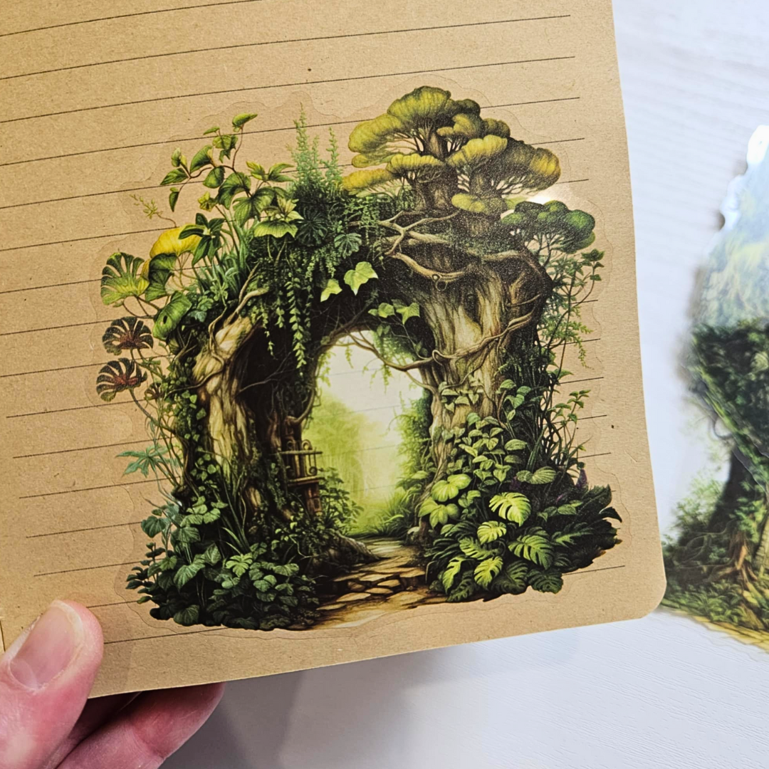 Fairy Garden Door PET Sticker Set - Fairy Garden Collection-Fairy Garden Journaling Paper Craft Supplies New Collection-Rachel The Turtle Journal