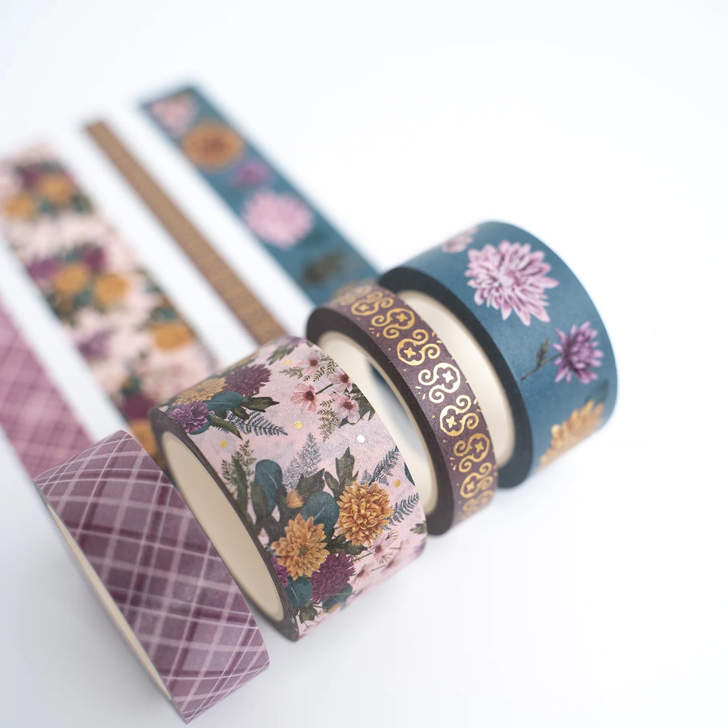 Chrysanthemum Spring Washi Tape Set (4 rolls) - Archer and Olive