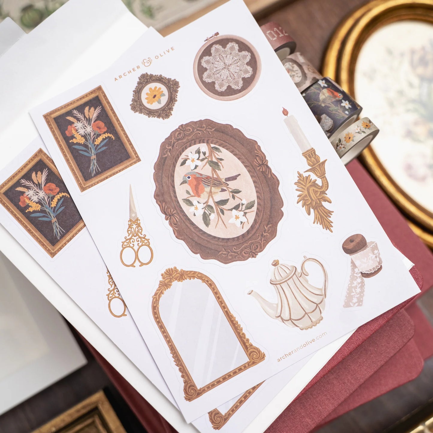 Frame Wall Sticker Set (2 sheets) - Archer and Olive-Frame Wall Sticker Set (2 sheets) - Archer and Olive Journaling Supplies Creative Australian Paper Crafting-Rachel The Turtle Journal