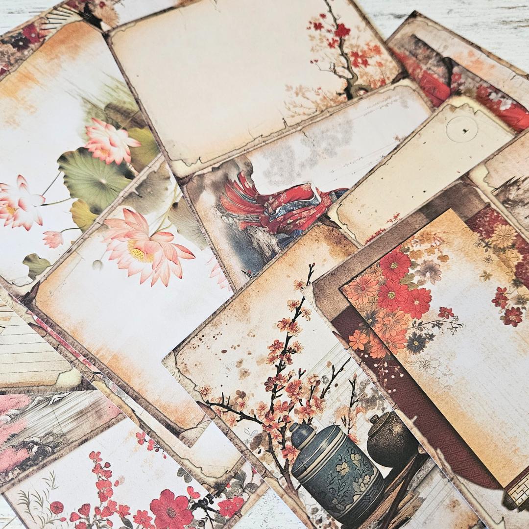 A5 Japanese Life Patterned Paper Pack (12 sheets)-A5 Japanese Life Pattered Paper Pack (8 sheets) - The Turtle Journal-Rachel The Turtle Journal