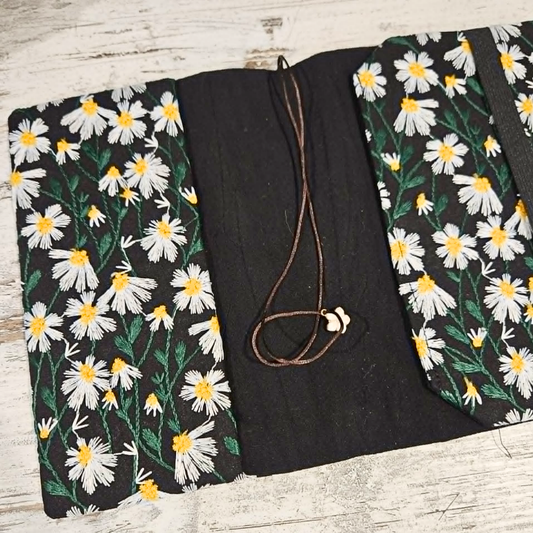A4 Embroidered Fabric Journal Notebook Cover (1 piece)
