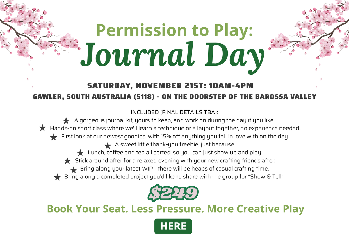Journal Day Ticket - Permission to Play (Nov 21, Gawler SA)