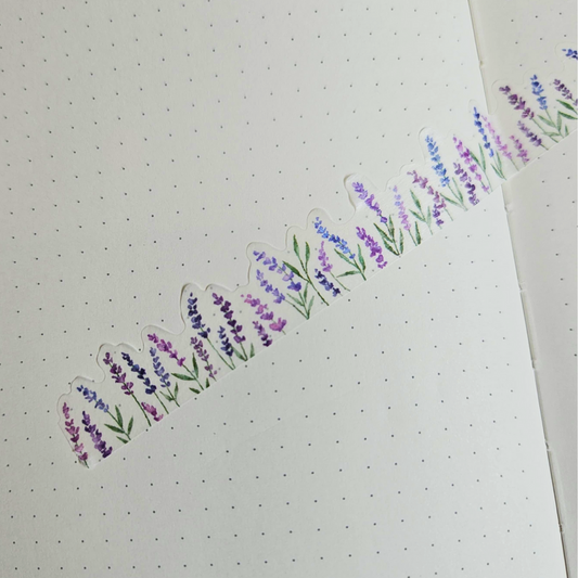 Lavender Washi Tape (5m roll) - Mind Wave From Japan-Lavender Washi Tape (5m roll) - Mind Wave From Japan - The Turtle Journal Japanese Stationery-Rachel The Turtle Journal