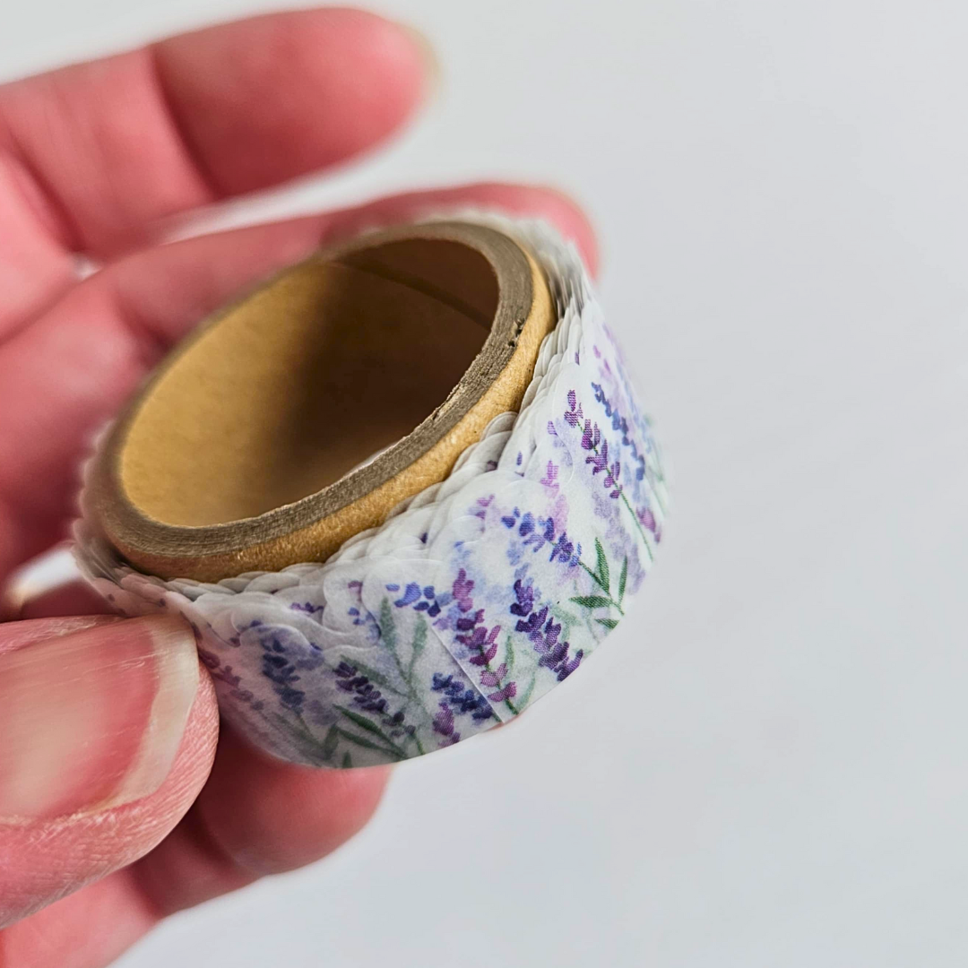 Lavender Washi Tape (5m roll) - Mind Wave From Japan-Lavender Washi Tape (5m roll) - Mind Wave From Japan - The Turtle Journal Japanese Stationery-Rachel The Turtle Journal
