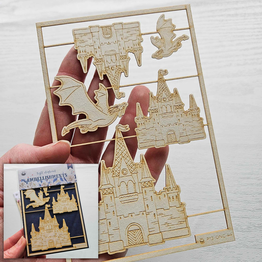 Light Chipboard Embellishment Set-Fantasy-Light Chipboard Embellishment Set - The Turtle Journal-Rachel The Turtle Journal
