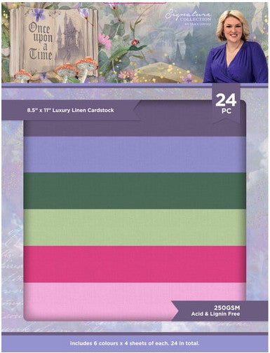 A4 Luxury Linen Cardstock (250gsm) Once Upon A Time - 24 sheets-A4 Luxury Linen Cardstock (250gsm) Once Upon A Time - 24 sheets The Turtle Journal-Rachel The Turtle Journal