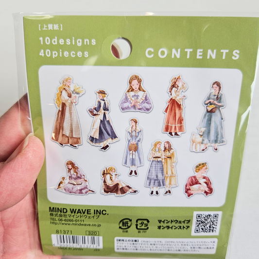 Amie Stickers Country Girl - Mind Wave From Japan-Amie Stickers Country Girl - Mind Wave From Japan - The Turtle Journal-Rachel The Turtle Journal