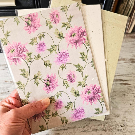 A5 Vintage Floral Paper Bundle (40 sheets)-Rachel The Turtle Journal