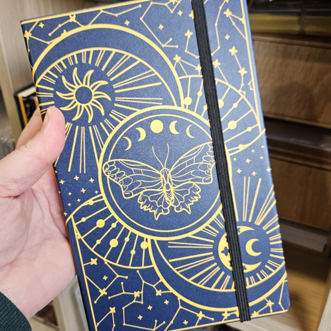 Half Letter Celestial Butterfly Hardcover Journal-Half Letter Celestial Butterfly Hardcover Journal Notebook Australian Stationery-Rachel The Turtle Journal