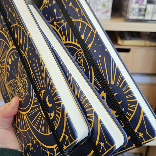 Half Letter Celestial Butterfly Hardcover Journal-Half Letter Celestial Butterfly Hardcover Journal Notebook Australian Stationery-Rachel The Turtle Journal