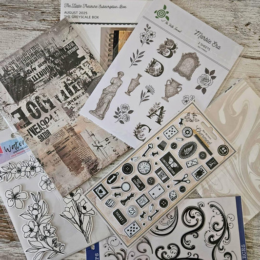 Girls Night In Bundle - Turtle Treasure Box Bundle "Greyscale Box" Theme (6 kits)-Rachel The Turtle Journal