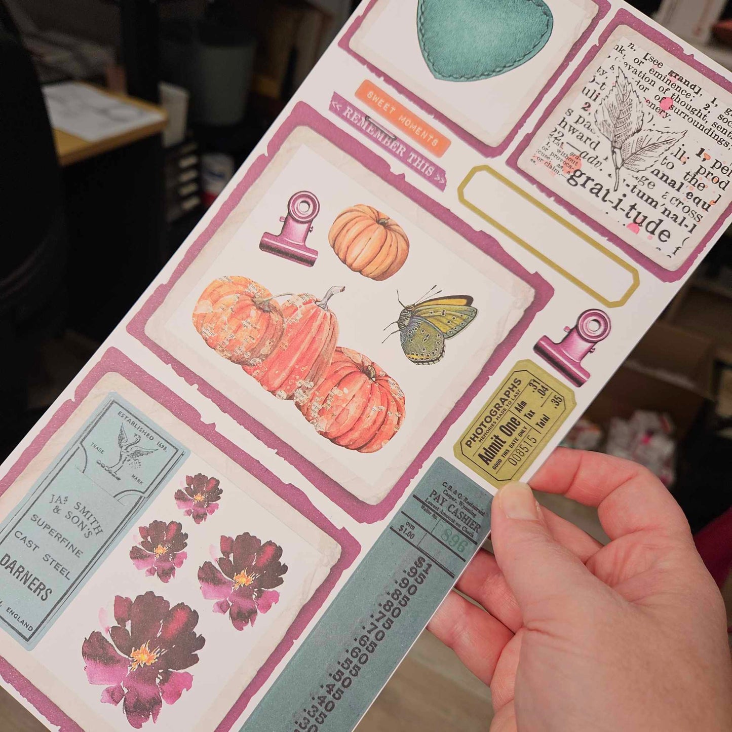Die-cut Cardstock Embellishments Spice - 49 and Market - Rachel The Turtle Journal - - Australian Junk Journaling Scrapbooking Supplies
