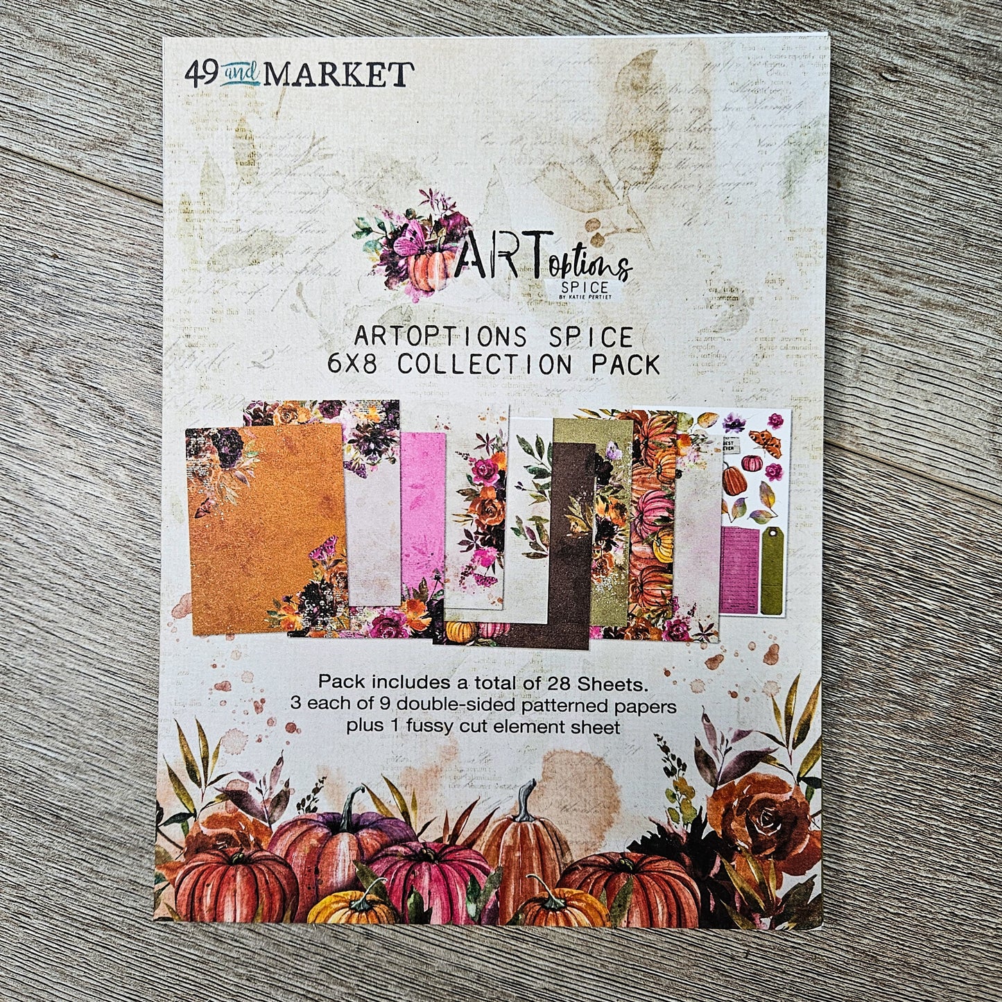 A5 Spice Patterned Paper Pack - 49 and Market - Rachel The Turtle Journal - - Australian Junk Journaling Scrapbooking Supplies
