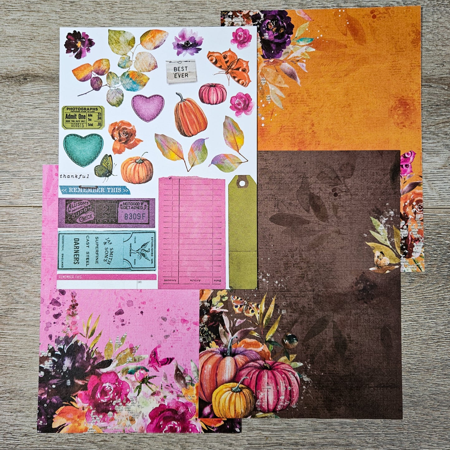A5 Spice Patterned Paper Pack - 49 and Market - Rachel The Turtle Journal - - Australian Junk Journaling Scrapbooking Supplies