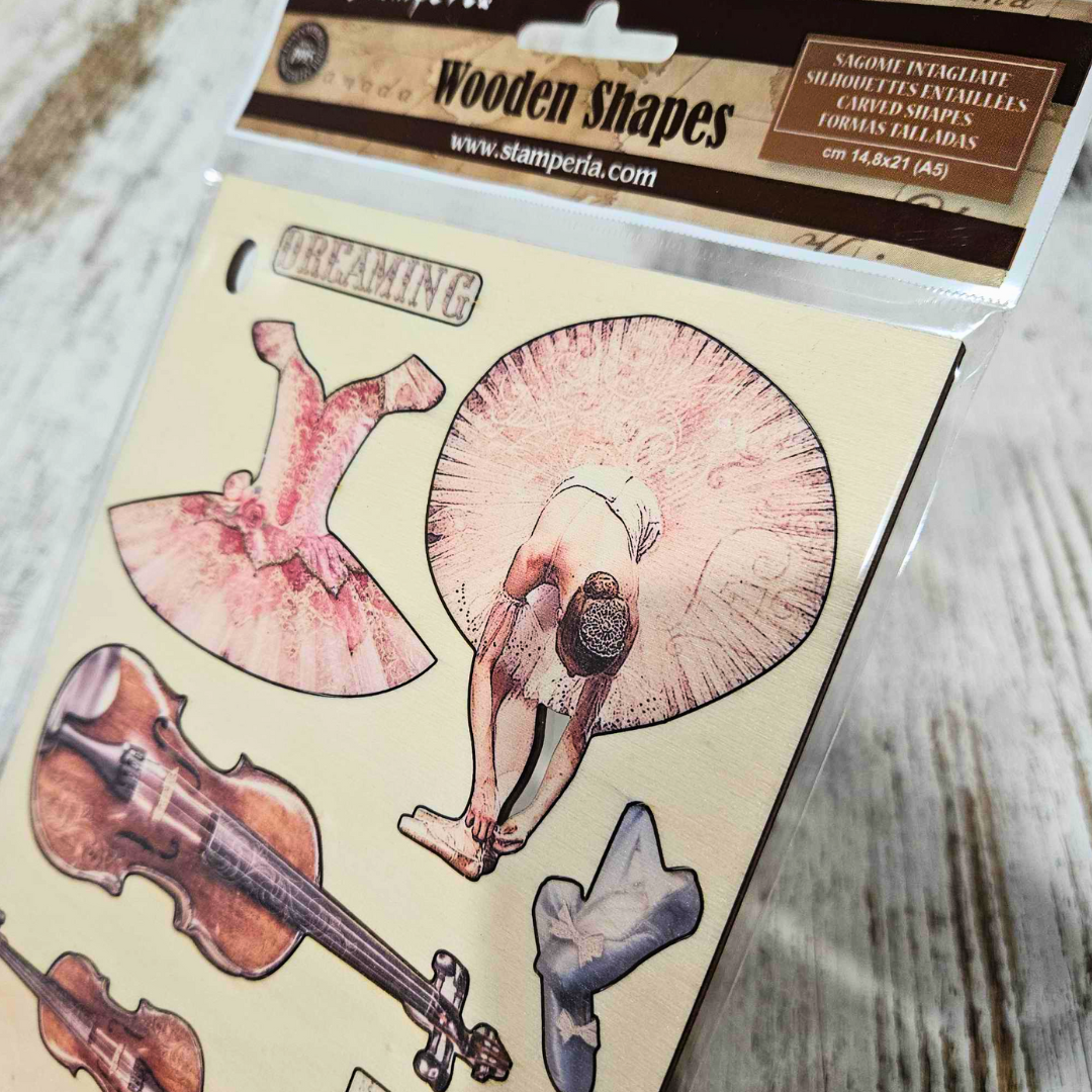 Clearance: Stamperia Ballerina Chipboard Embellishments-Perforated Postage Stamp Washi Tape ARToptions Spice - Aussie Paper Crafting - The Turtle Journal-Rachel The Turtle Journal