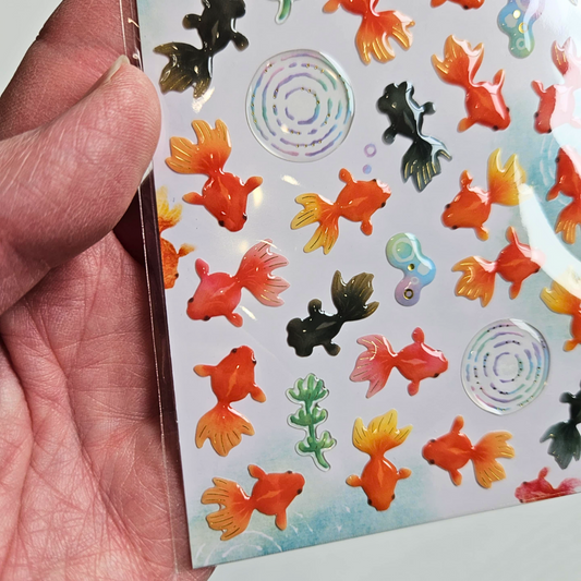Summer Selection Koi Sticker Sheet - Mind Wave From Japan-Summer Selection Koi Sticker Sheet - Mind Wave From Japan - The Turtle Journal Japanese Stationery-Rachel The Turtle Journal
