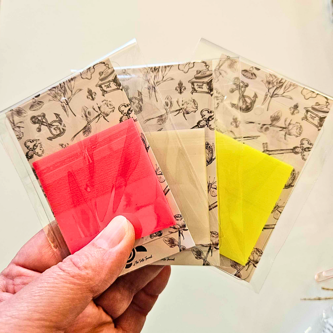 Transparent Square Highlighter Sticky Notes - Book Lovers Collection - Rachel The Turtle Journal - - Australian Junk Journaling Scrapbooking Supplies