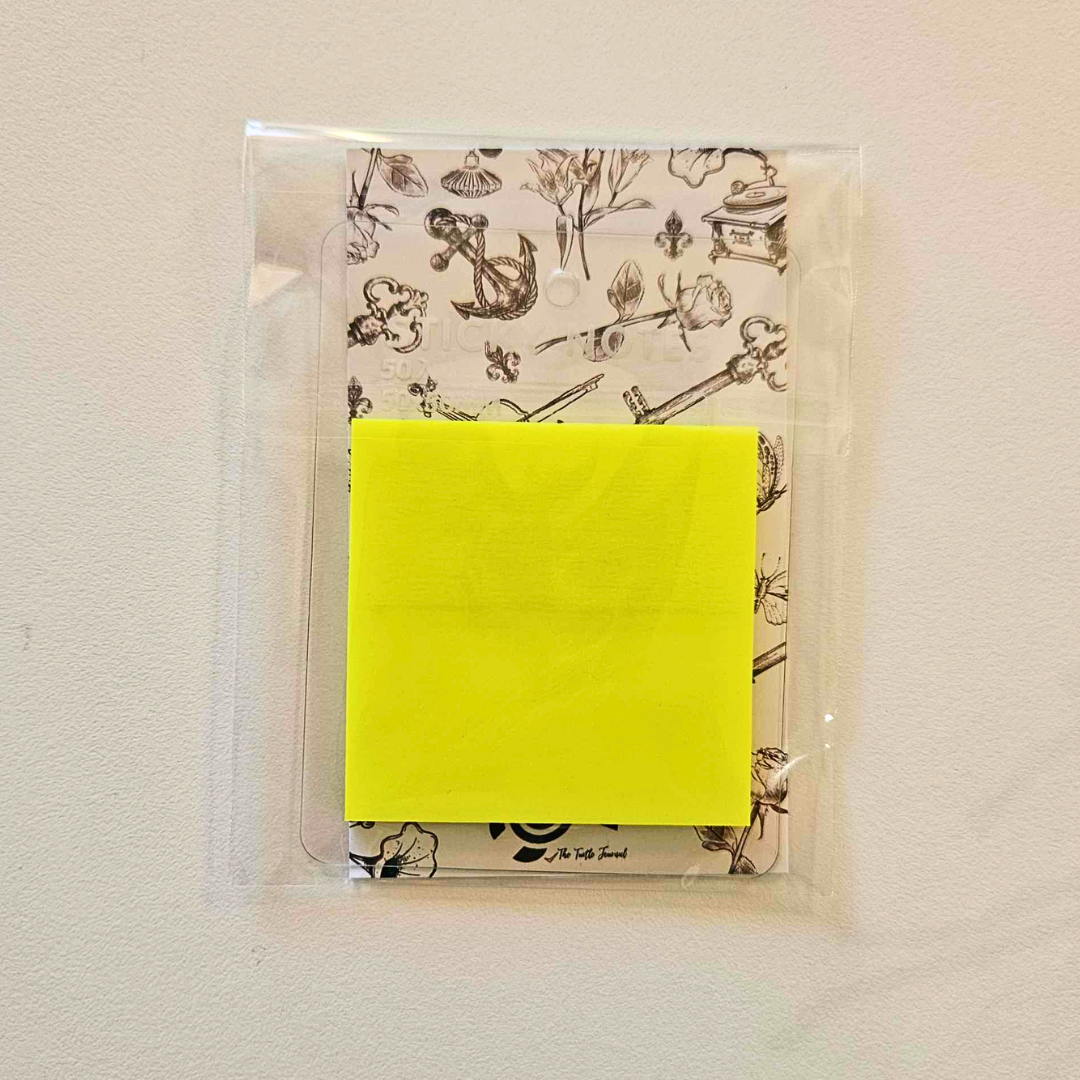 Transparent Square Highlighter Sticky Notes - Book Lovers Collection - Rachel The Turtle Journal - - Australian Junk Journaling Scrapbooking Supplies