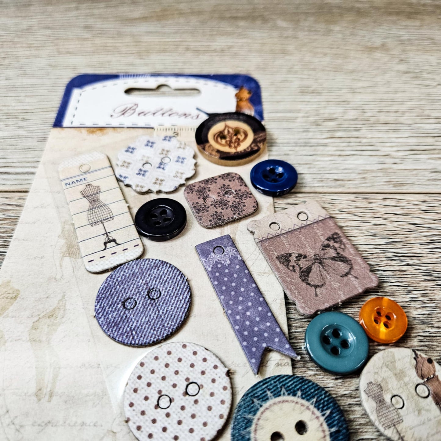 Button Sticker Embellishments (2 pack)-Button Sticker Embellishments (2 pack) - Aussie Paper Crafting - The Turtle Journal-Rachel The Turtle Journal